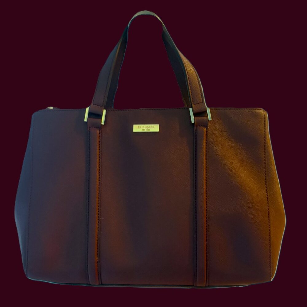 Vintage Kate Spade New York 1993 Loden Newbury Lane Merlot Large Satchel Bag EUC